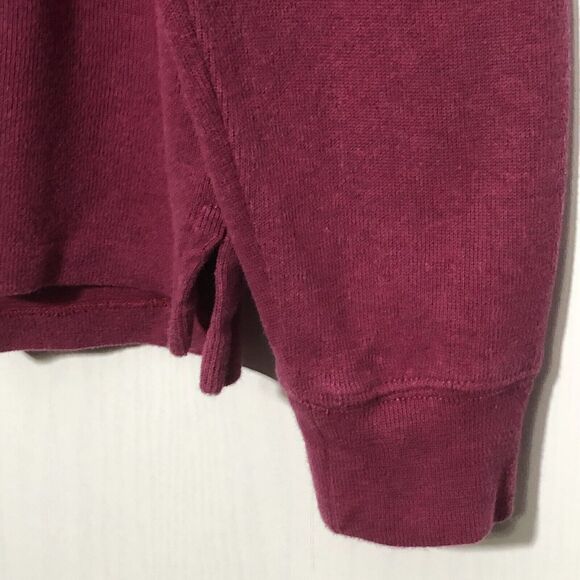 Ralph Lauren Polo Pullover Sweater Mens Large Pink Mauve 1/4 Zip Brown Pony Prep - Picture 4 of 11